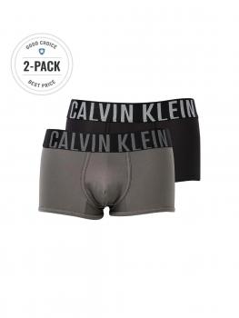 Image of Calvin Klein Low Rise Trunk 2 Pack Black/Grey Sky